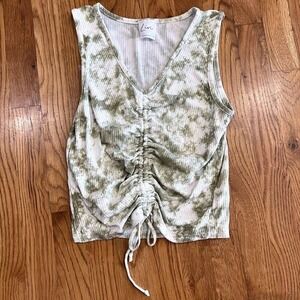 Livi by Olivia Rae Green Tie Dye Tank Small
